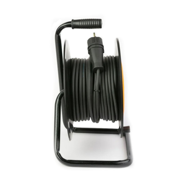 Картинка Удлинитель силовой на металлической катушке КГ-ХЛ 2х2,5 4 гнезда 30 м без з/к РЫЖАЯ ТАКСА