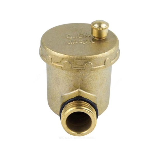 Картинка Воздухоотводчик автоматический латунь Ø 1/2" НР угловой Aquasfera
