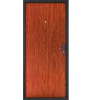 Картинка Дверь Форпост 53 Орех размер 980х2050 мм левая с цилиндрическим замком и дверной фурнитурой