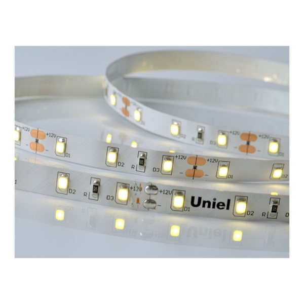 Картинка Светодиодная лента Uniel ULS-M11-2835-60LED/m-8mm-IP20-DC12V-4,8W/m-5M-4000K PROFI