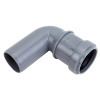 Отвод 32х87° для внутренней канализации Серый Политэк