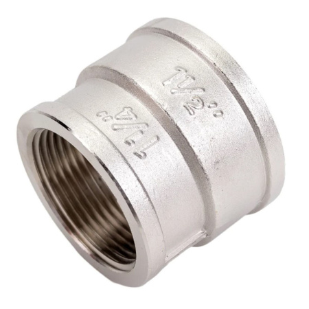 Картинка Муфта ВР/ВР 1 1/2' х 1 1/4' переходная Латунь никелированная VALFEX