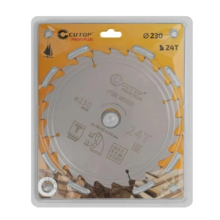 Картинка Диск пильный 230х30/25,4/20 мм 24 зубца CUTOP