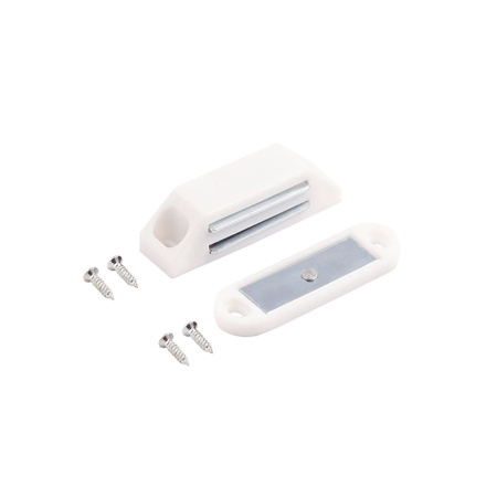 Картинка Нора-М Магнитная защелка №1 цвет Белый для мебельной фурнитуры