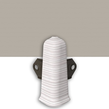 Наружный угол для плинтуса П70 мм Платиново-серый Деконика