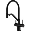 Смеситель для кухни со съемным изливом подключением фильтра питьевой воды Черный SPLENKA 9S70.62.06