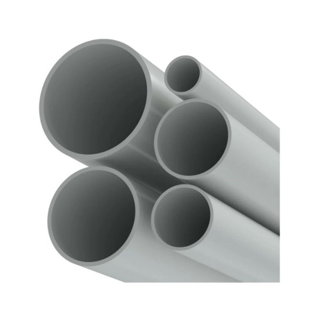 Картинка Труба гладкая жесткая ПВХ 32 мм 3 м легкая атмосферостойкая Серая DKC