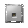 Розетка компьютерная RJ45 в рамку Алюминий Systeme Electric ATLASDESIGN