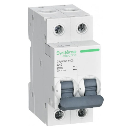 Картинка Выключатель автоматический 2п 40А С 4.5kA 230В City9 Set Systeme Electric