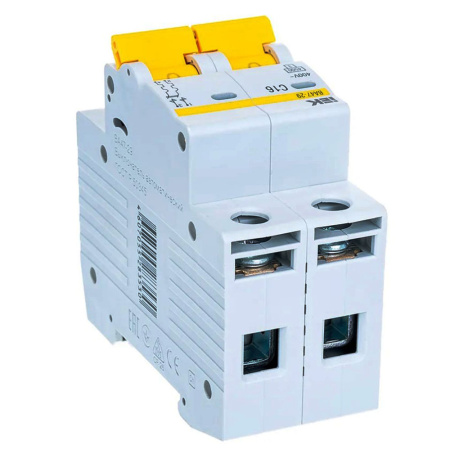 Картинка Выключатель автоматический 2п16А С ВА47-29 4.5кА IEK