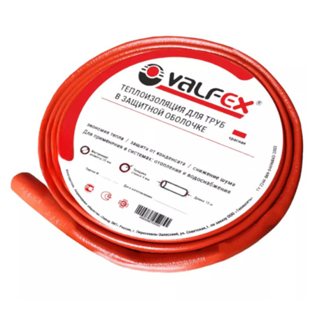 Теплоизоляция 35x4 мм 10 м Красный VALFEX