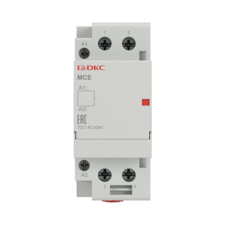 Картинка Контактор модульный YON max типа MCE 2P 2НО 63A 240В DKC