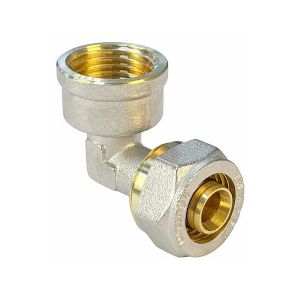 Картинка Уголок обжимной переходной для труб металлопласт 26x3/4" ВР Valfex
