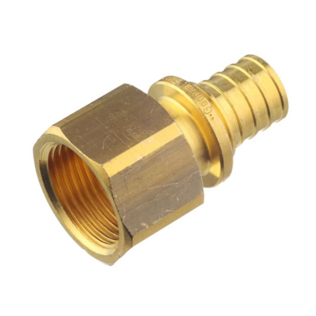 Переход ВР 20 x G 3/4" латунь для труб из сшитого полиэтилена аксиальный STOUT