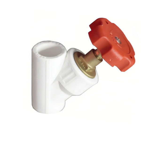Картинка Вентиль ВН/ВН 20 45° полипропилен PPR Белый Valfex
