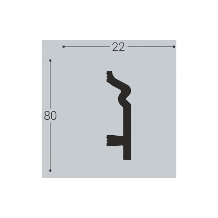Картинка Плинтус напольный XPS П2 80/22 2 м Bello Deco