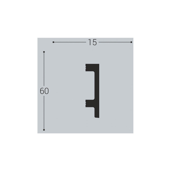 Картинка Плинтус напольный XPS П15 60/15 2 м Bello Deco