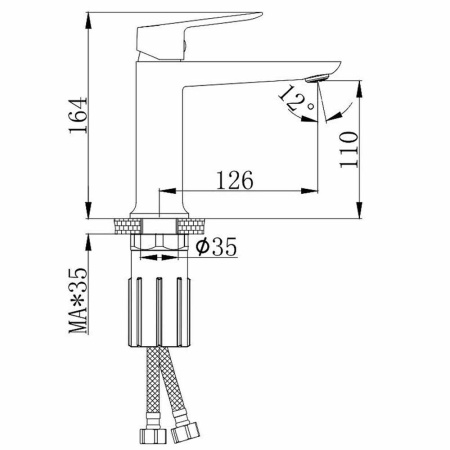 Картинка Смеситель для умывальника Золотой сатин SPLENKA 9S41.10.03