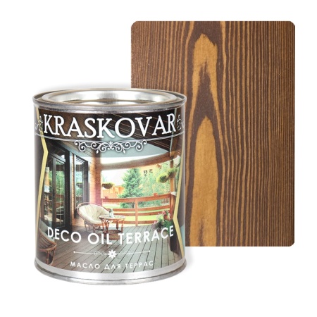 Масло для террас Kraskovar Deco Oil Terrace 0,75 л Орех гварнери