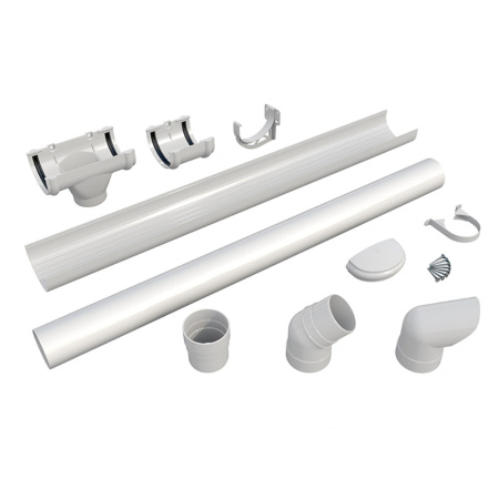 Картинка Комплект водосточной системы ТН ОПТИМА 120/80 мм для ската 6 м, Белый
