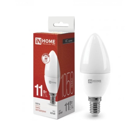 Лампа светодиодная LED-СВЕЧА-VC 11Вт 230В Е14 4000К 1050Лм IN HOME