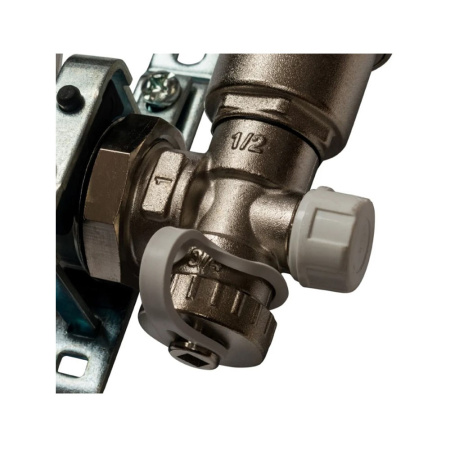 Картинка Коллектор НЕРЖ 2 выхода с кранами воздушниками расходомерами STOUT