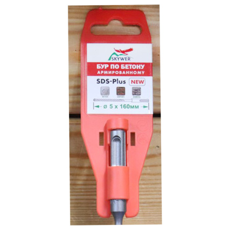 Картинка Бур 5х160 мм SDS-plus 4 грани SKYWER