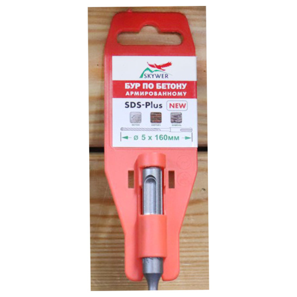 Картинка Бур 5х160 мм SDS-plus 4 грани SKYWER