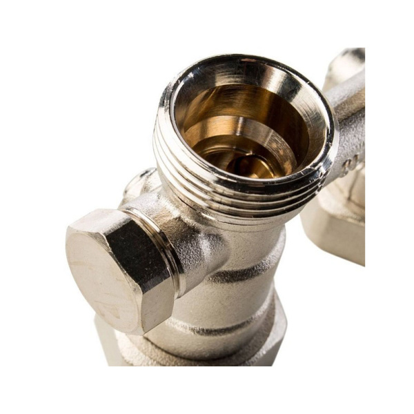 Картинка Узел нижнего подключения радиатора Прямой для однотрубной системы 3/4 STOUT