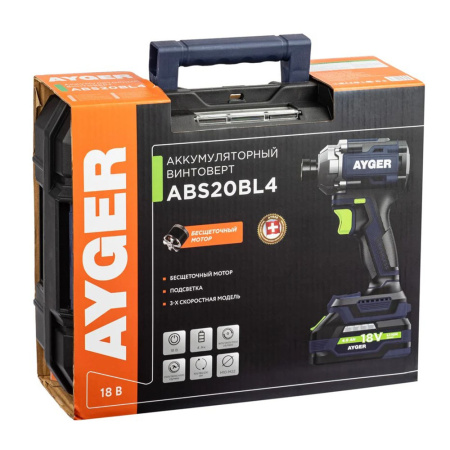 Картинка Аккумуляторный винтоверт ABS20BL4 AYGER