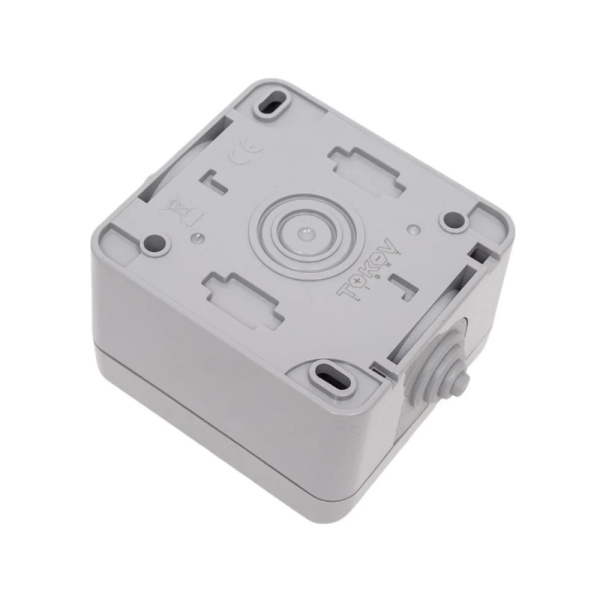 Картинка Выключатель 1 клавиша ОП Dita IP54 10А 250В Серый TOKOV ELECTRIC