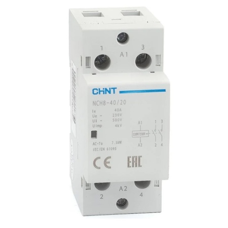 Контактор модульный NCH8-40/20 40А 2НО AC 220/230В 50Гц CHINT