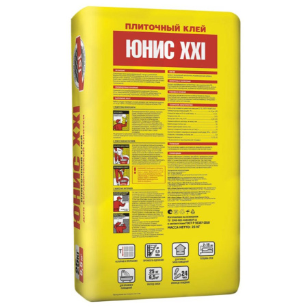 Картинка Клей для плитки Юнис XXI 25 кг