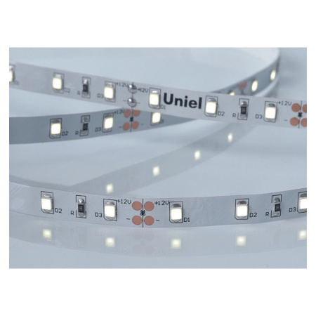 Картинка Светодиодная лента Uniel ULS-M11-2835-60LED/m-8mm-IP20-DC12V-4,8W/m-4M-6500K PROFI