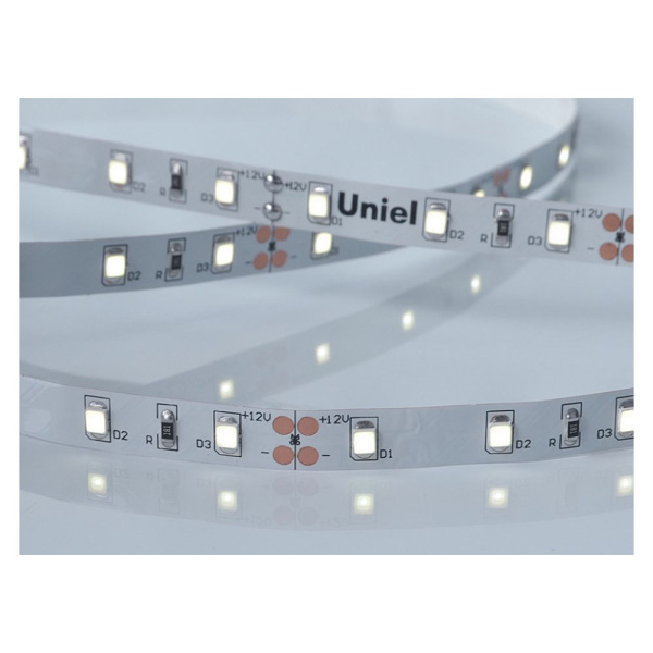 Картинка Светодиодная лента Uniel ULS-M11-2835-60LED/m-8mm-IP20-DC12V-4,8W/m-4M-6500K PROFI