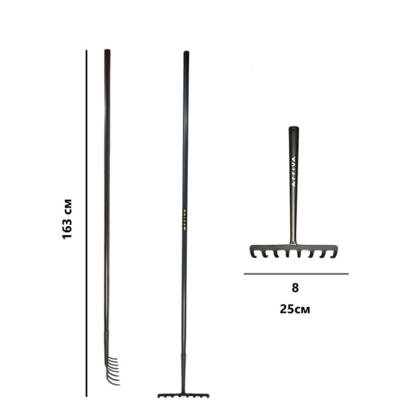 Картинка Грабли цельнометаллические 8 зубов ARRIVA