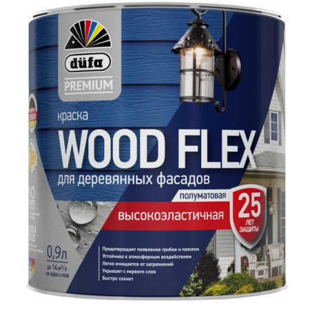 Краска для фасадов база BW Белый 0,9 л DUFA Premium Wood Flex