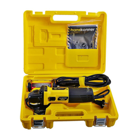 Картинка УШМ 125 мм 1350Вт 4000-10000 кейс Hanskonner