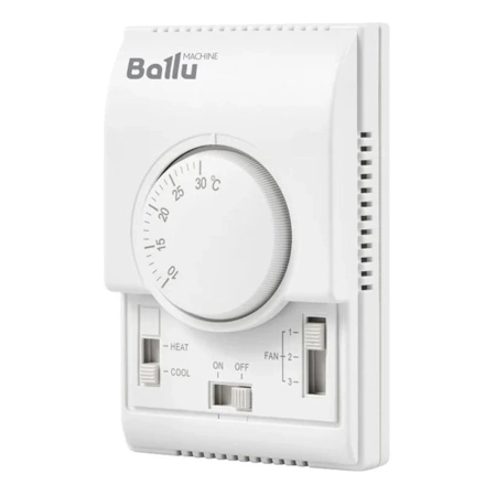Картинка Термостат BALLU BMC-1 накладной комнатный механический проводной НО/НЗ