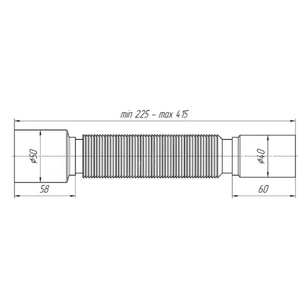 Картинка Гофра 40х50 L=225-415мм АНИ Пласт K435