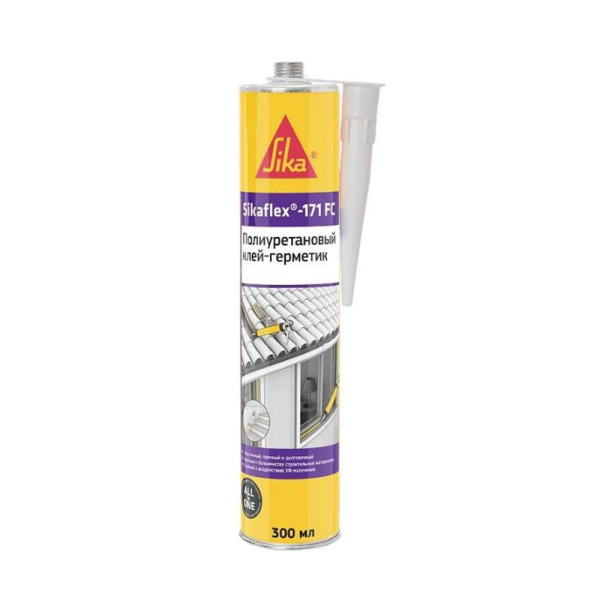 Картинка Герметик полиуретановый универсальный Коричневый 300 мл Sika Flex-171 FC