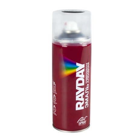 Аэрозоль Эмаль алкидная Черный Глянец RAL 9005 520 мл Rayday