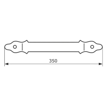 Картинка Ручка скоба Черная металл РС-350