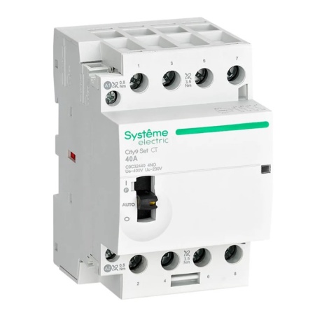 Контактор 4P 4НО 40A AC 400В-230В City9 Systeme Electric
