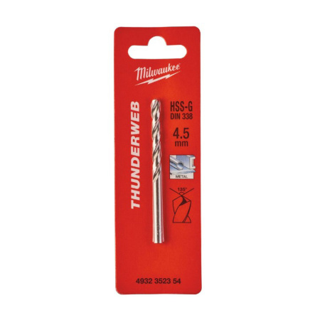 Картинка Сверло по металлу THUNDERWEB HSS-G 4.5x80 Milwaukee
