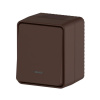 Выключатель 1 клавиша с подсветкой IP54 10 АХ Коричневый Systeme Electric ATLASDESIGN Profi54