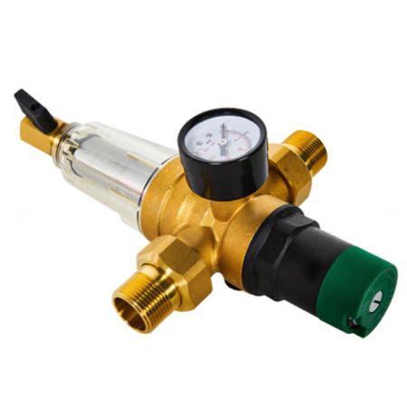 Изображение Фильтр с редуктором на холодную воду DN25 FR06-1C Хит Комплект Картинка Фильтр с редуктором на холодную воду DN25 FR06-1C Хит Комплект