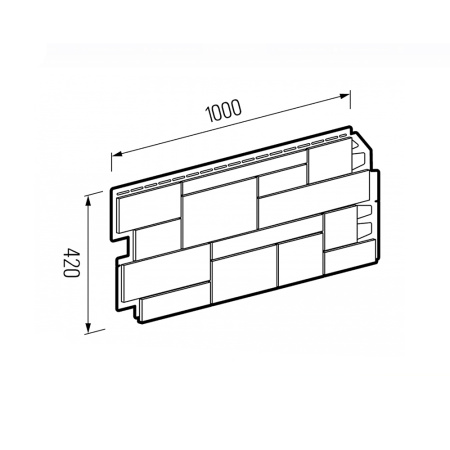 Картинка Фасадная панель ТЕХНОНИКОЛЬ Песчаник Светло-серый 1128х441х18 мм