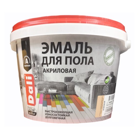 Эмаль для пола акриловая 2,2 кг Бежевый DALI