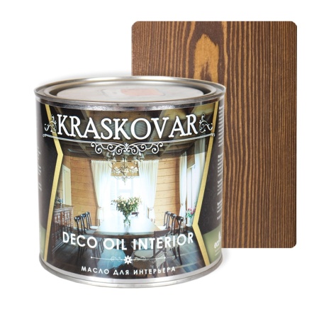 Масло для интерьера Kraskovar Deco Oil Interior 2,2 л Орех гварнери